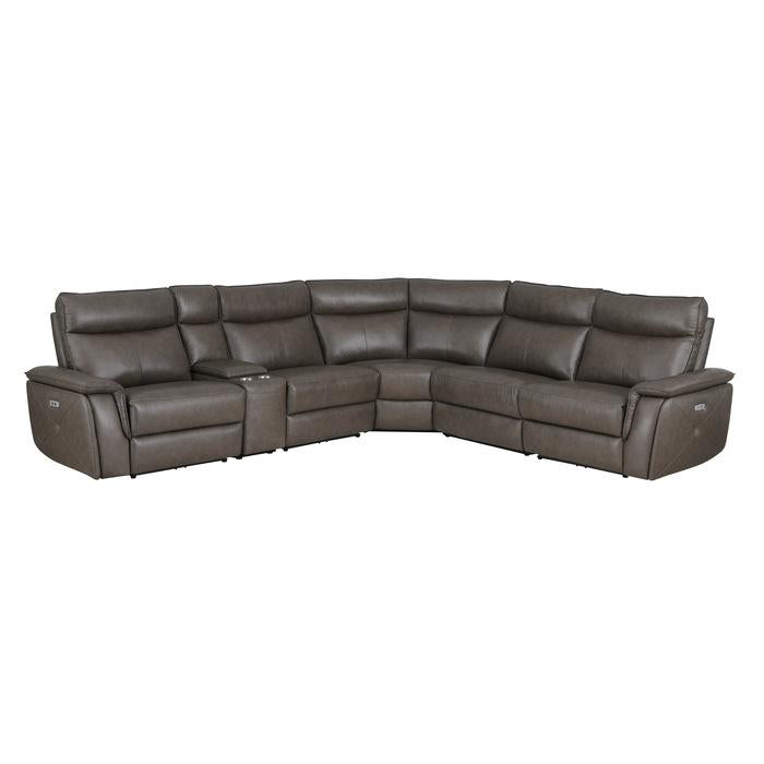 8259RFDB6SCPWH - (6)6-Piece Modular Power Reclining Sectional with Power Headrests