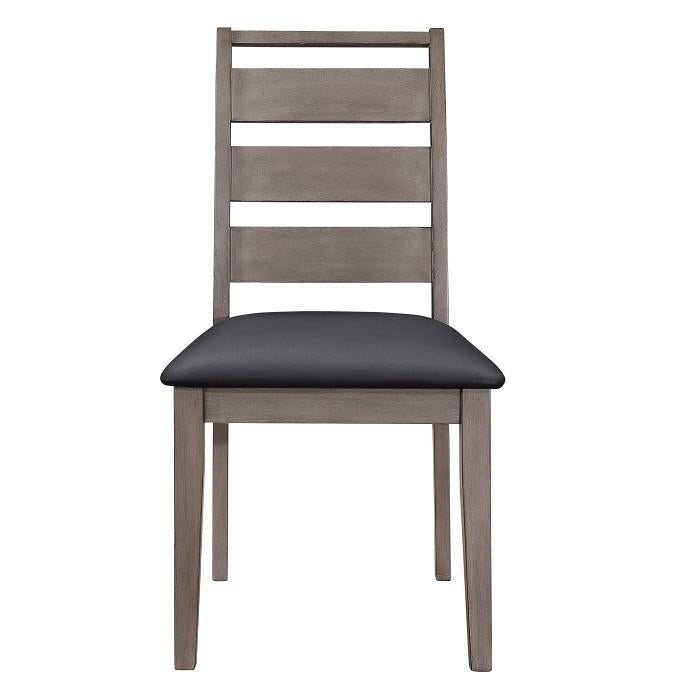 Woodrow Side Chair, Black PU
