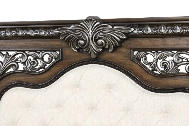 Promenade Bed Dark Brown & White