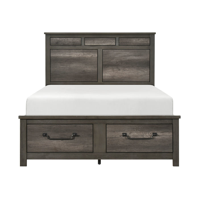 Lenior-(3) Queen Platform Bed with Footboard Storage image