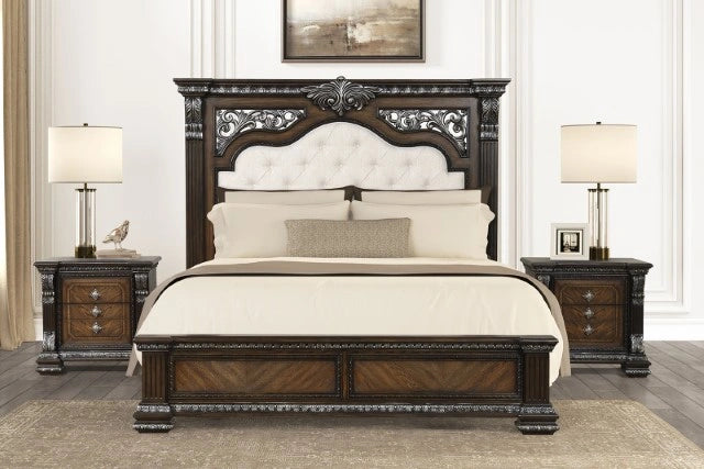 Promenade Bed Dark Brown & White