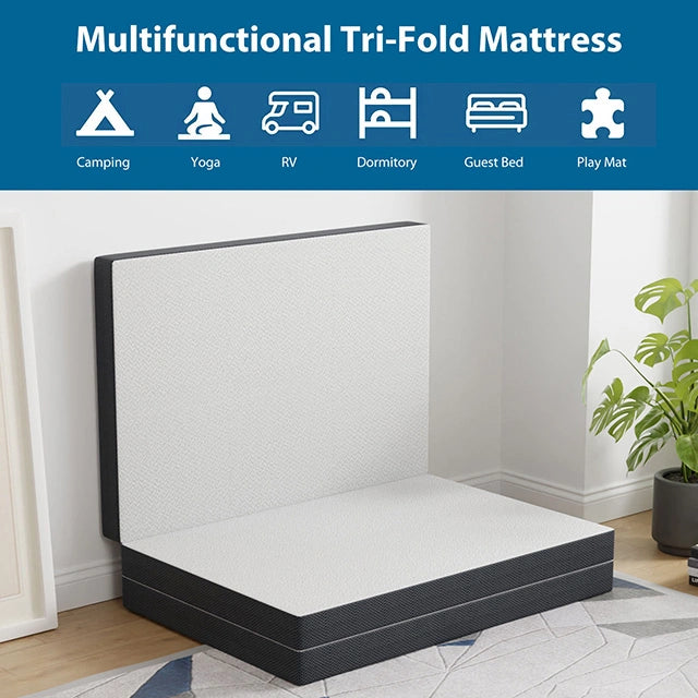 Hollyhock 4" Tri-Fold Memory Foam Topper
