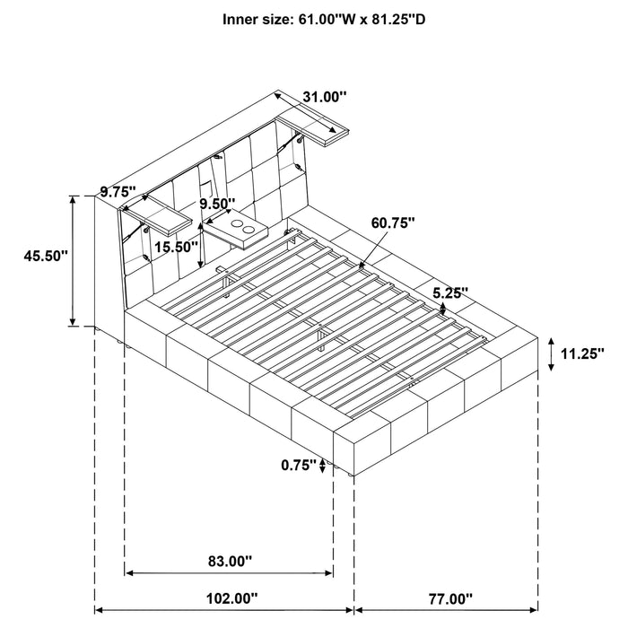 Dreux Panel Platform Bed