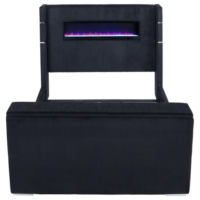 Tisdall Wingback TV Bed with Flame Visualizer