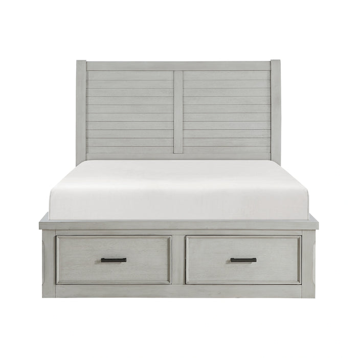 Willowbrook-(3) Queen Platform Bed with Storage Footboard and Side Rails image