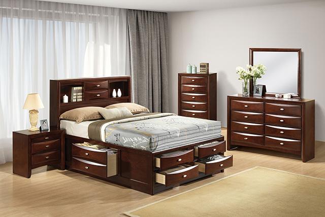 Zosimo Bed Black, Chrome, & Grey