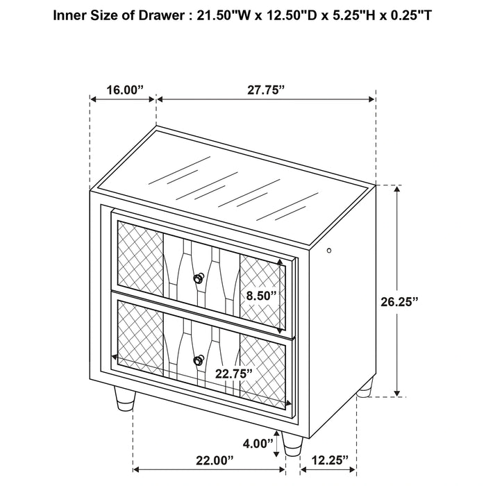 Lorient Nightstand with LED Lighting
