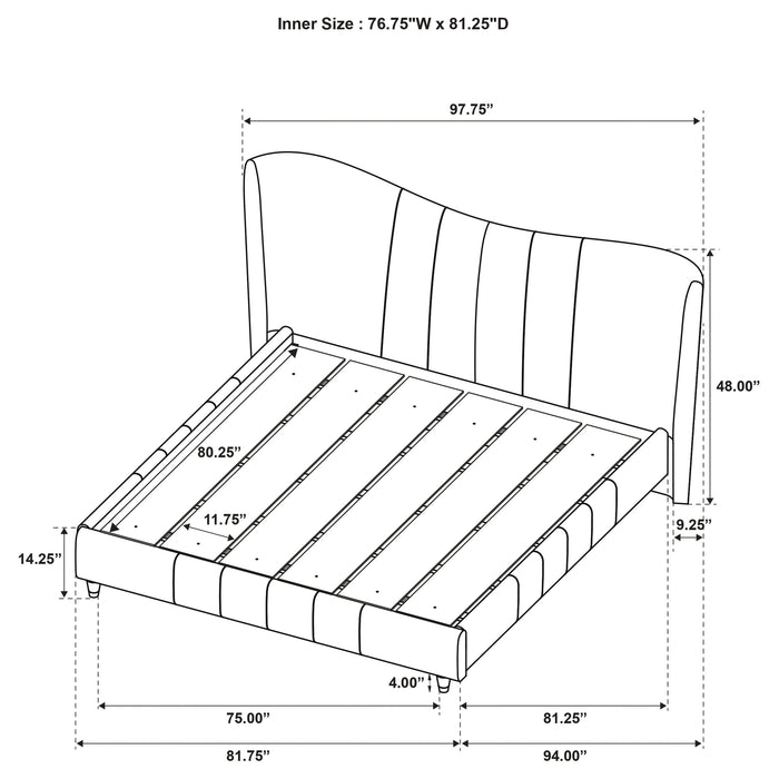 Evelyn Panel Platform Bed