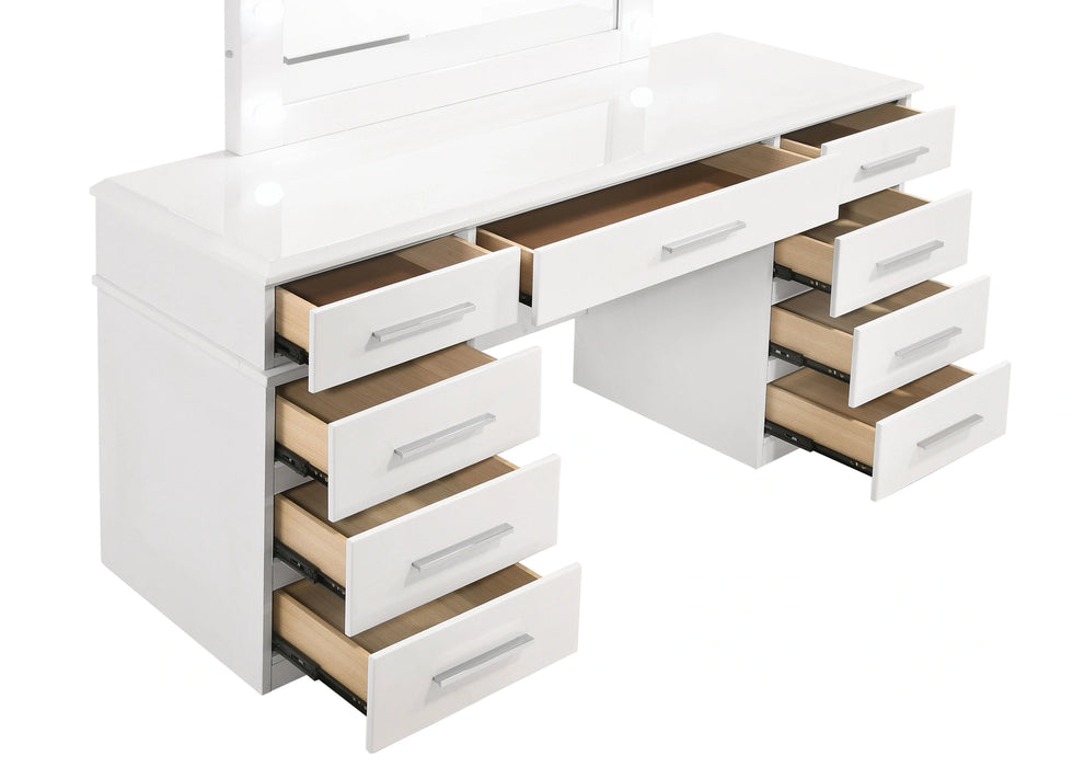 Felicity Makeup Vanity Table with LED Mirror Set