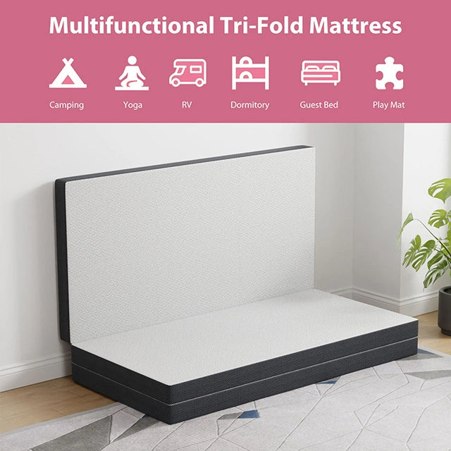 Hollyhock 4" Tri-Fold Memory Foam Topper