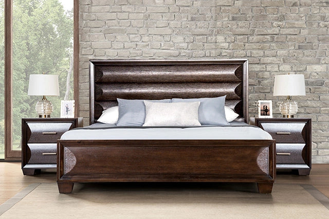 Chemnitz Bed Espresso & White