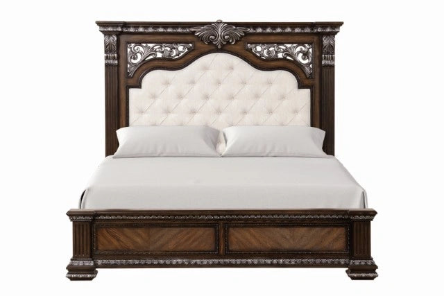 Promenade Bed Dark Brown & White