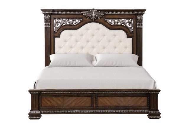 Promenade Bed Dark Brown & White