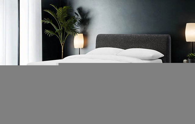 Vertham E.King, Full, & Queen Bed White & Black