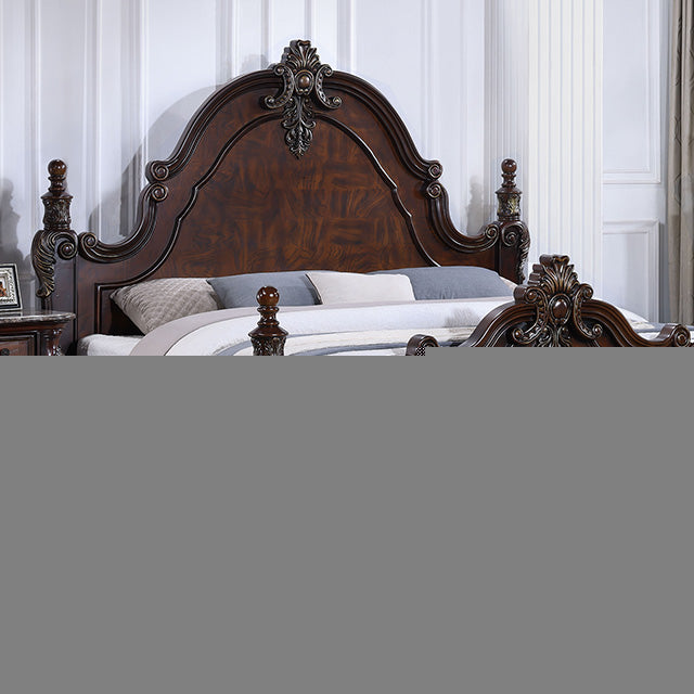 Francione E.King & Queen Bed White & Chrome