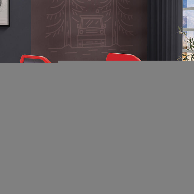 Roverton Bed Red & Grey